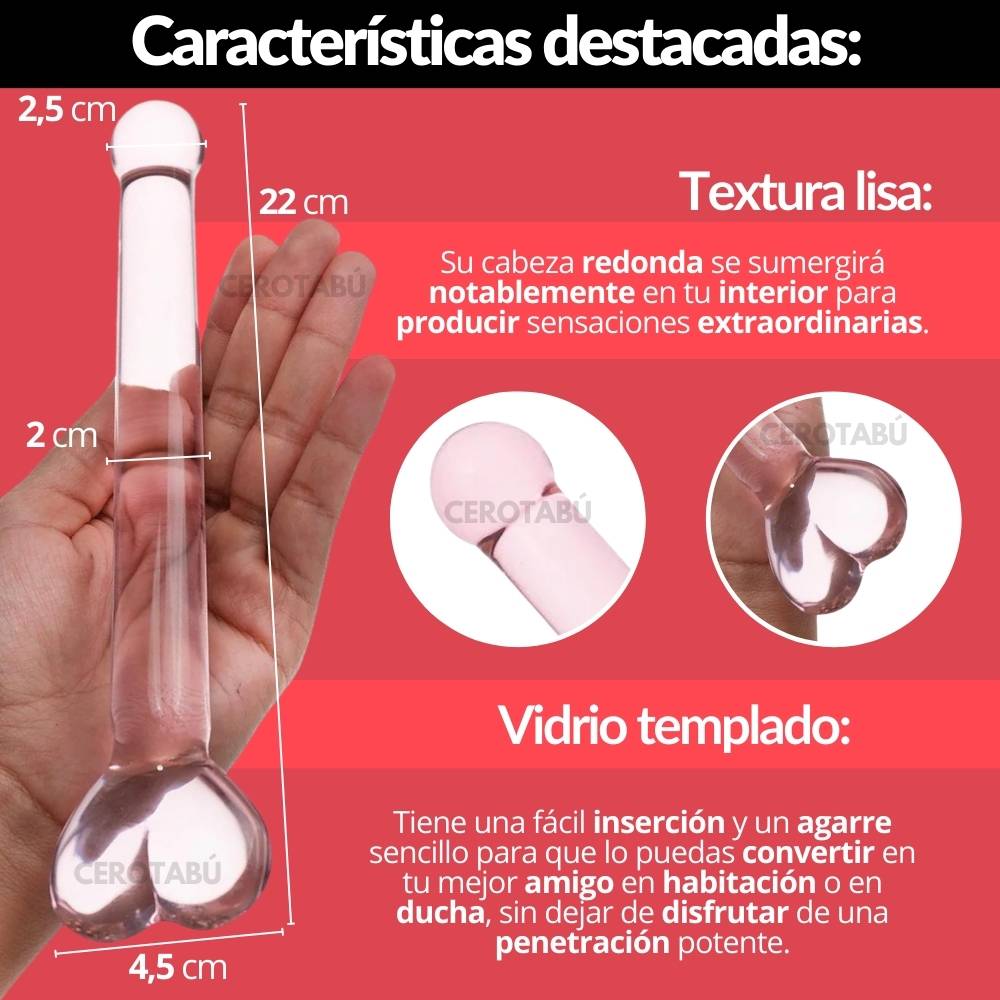 Dildo En Vidrio Consolador Punto G Juguete Sexual